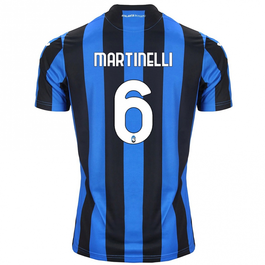 Gyermek Labdarúgás Gabriel Martinelli #6 Kék Fekete Hazai Jersey 2024/25 Mez Póló Ing