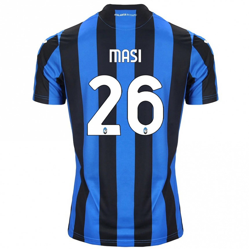 Gyermek Labdarúgás Alberto Masi #26 Kék Fekete Hazai Jersey 2024/25 Mez Póló Ing