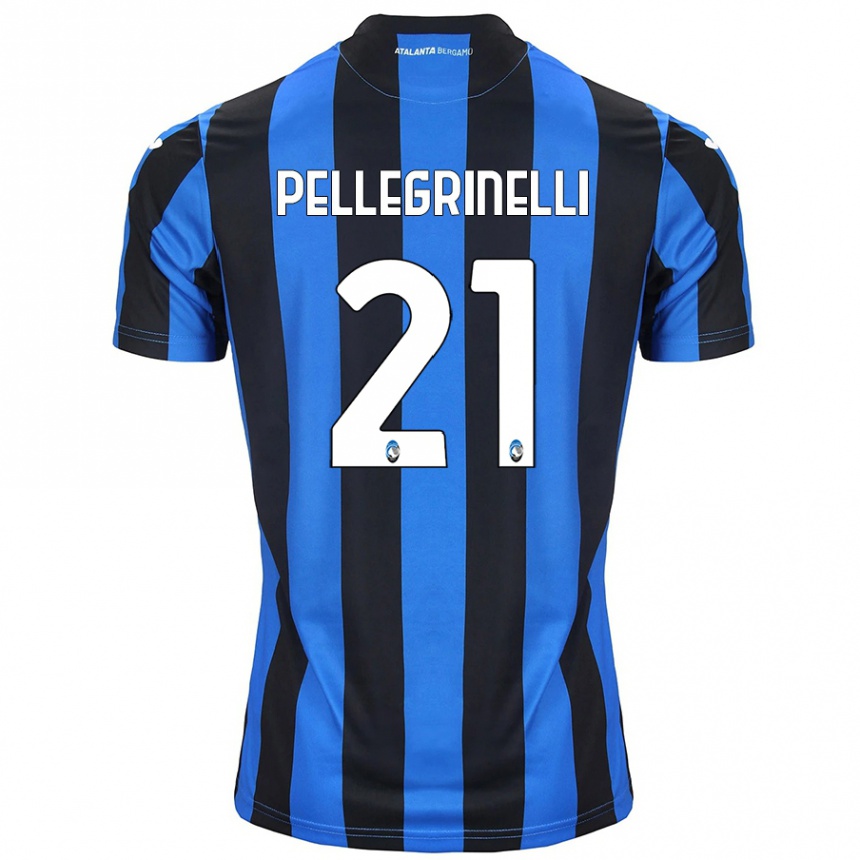 Gyermek Labdarúgás Giorgia Pellegrinelli #21 Kék Fekete Hazai Jersey 2024/25 Mez Póló Ing