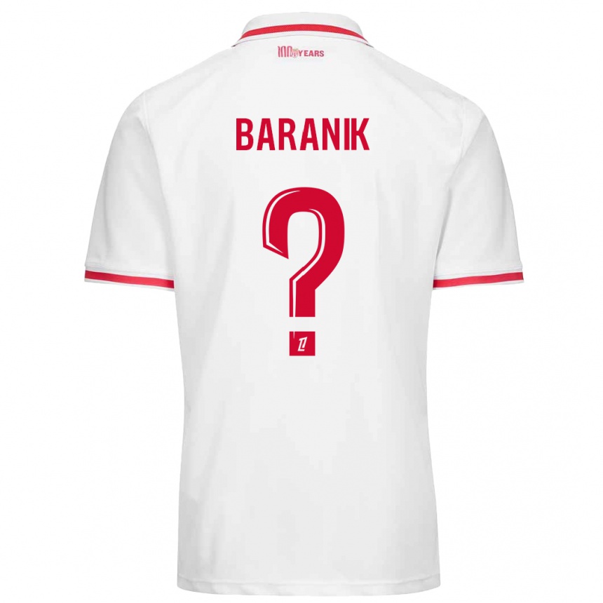 Gyermek Labdarúgás Florian Baranik #0 Fehér Piros Hazai Jersey 2024/25 Mez Póló Ing