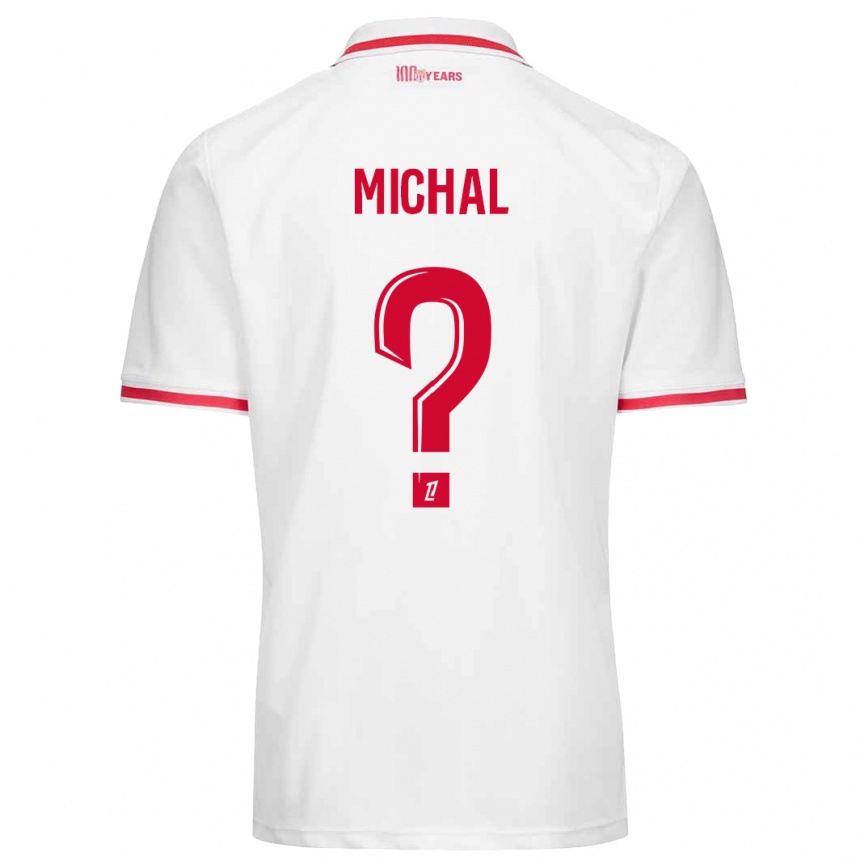 Gyermek Labdarúgás Lucas Michal #0 Fehér Piros Hazai Jersey 2024/25 Mez Póló Ing