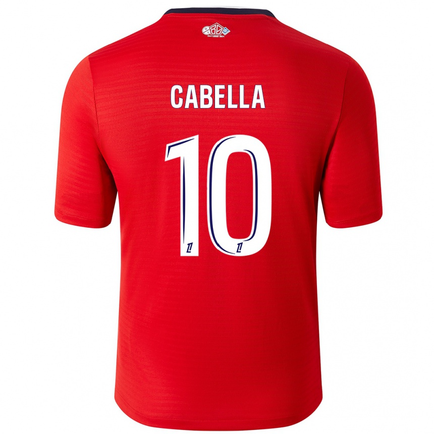 Gyermek Labdarúgás Rémy Cabella #10 Piros Fehér Hazai Jersey 2024/25 Mez Póló Ing