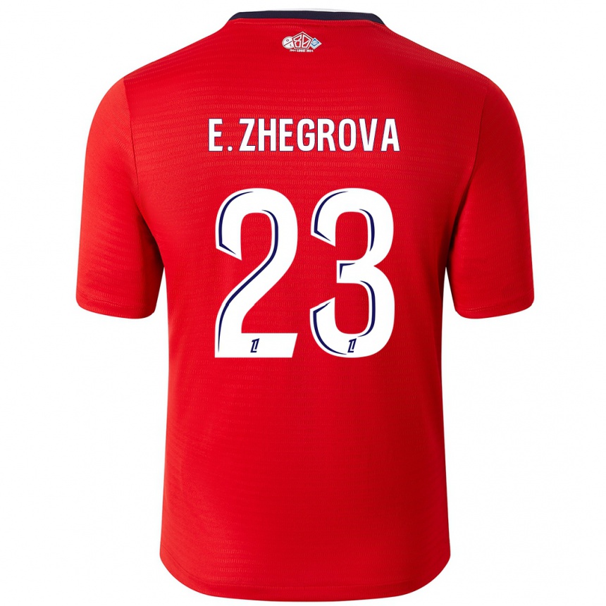 Gyermek Labdarúgás Edon Zhegrova #23 Piros Fehér Hazai Jersey 2024/25 Mez Póló Ing