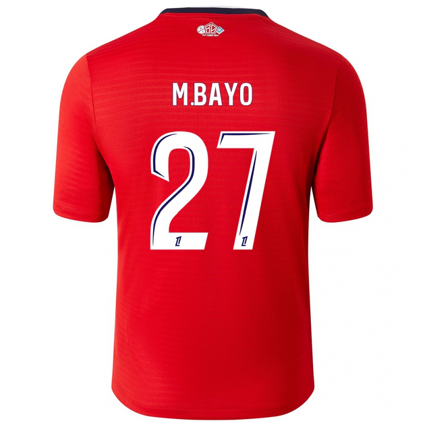 Gyermek Labdarúgás Mohamed Bayo #27 Piros Fehér Hazai Jersey 2024/25 Mez Póló Ing