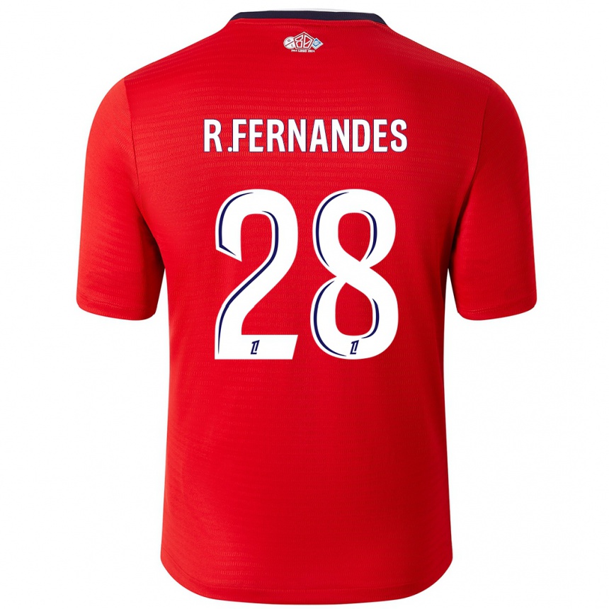 Gyermek Labdarúgás Rafael Fernandes #28 Piros Fehér Hazai Jersey 2024/25 Mez Póló Ing