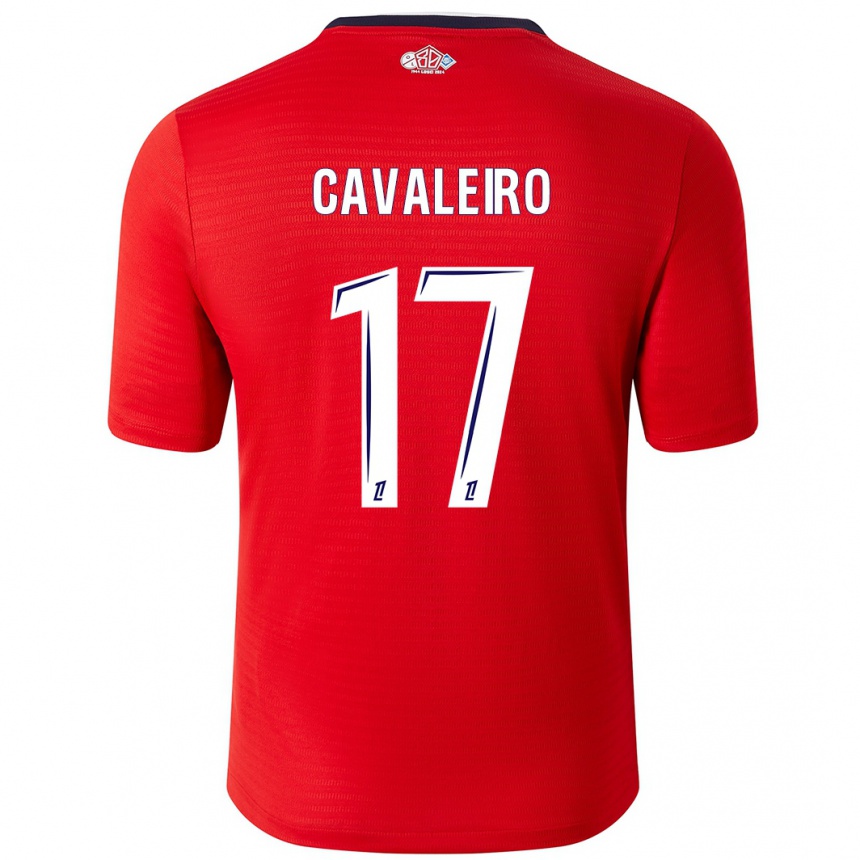 Gyermek Labdarúgás Ivan Cavaleiro #17 Piros Fehér Hazai Jersey 2024/25 Mez Póló Ing