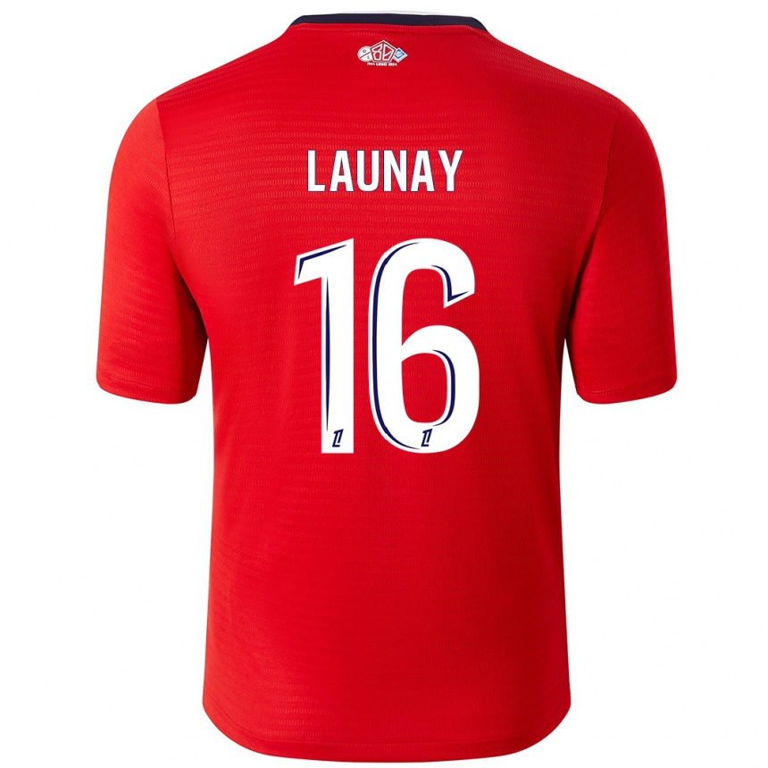 Gyermek Labdarúgás Elisa Launay #16 Piros Fehér Hazai Jersey 2024/25 Mez Póló Ing