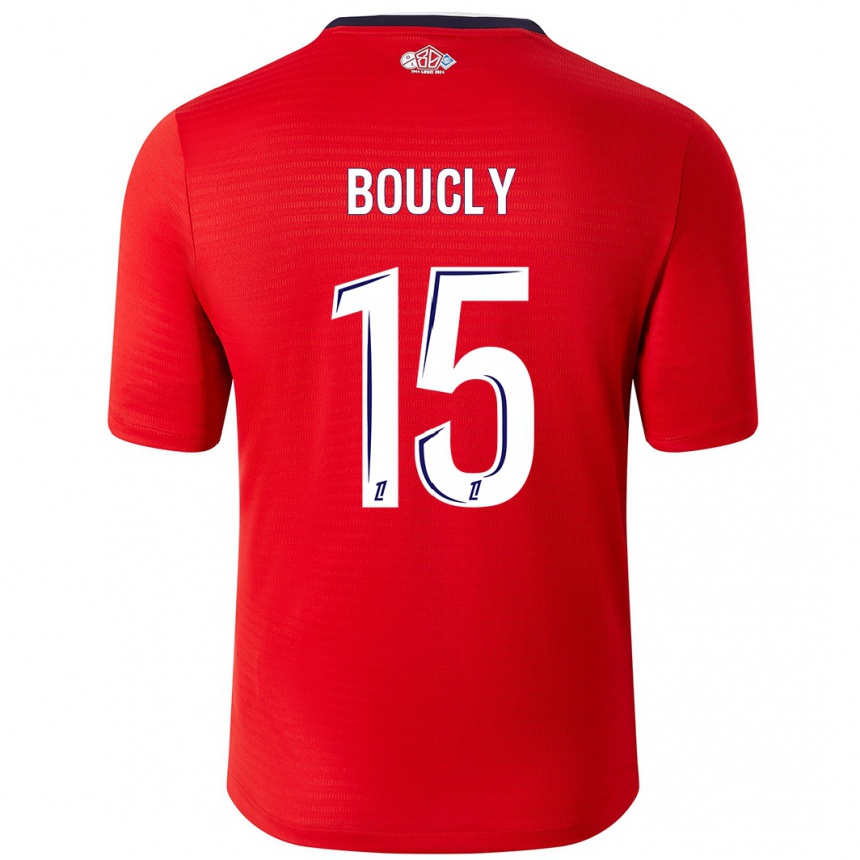 Gyermek Labdarúgás Maite Boucly #15 Piros Fehér Hazai Jersey 2024/25 Mez Póló Ing