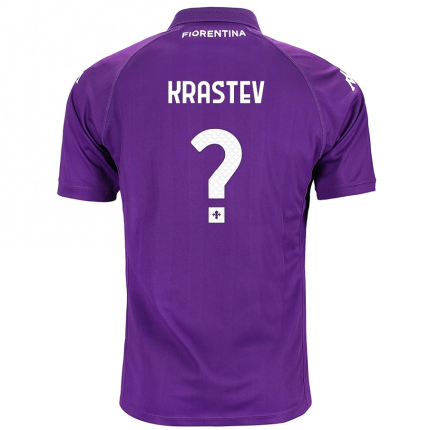 Gyermek Labdarúgás Dimo Krastev #0 Lila Hazai Jersey 2024/25 Mez Póló Ing