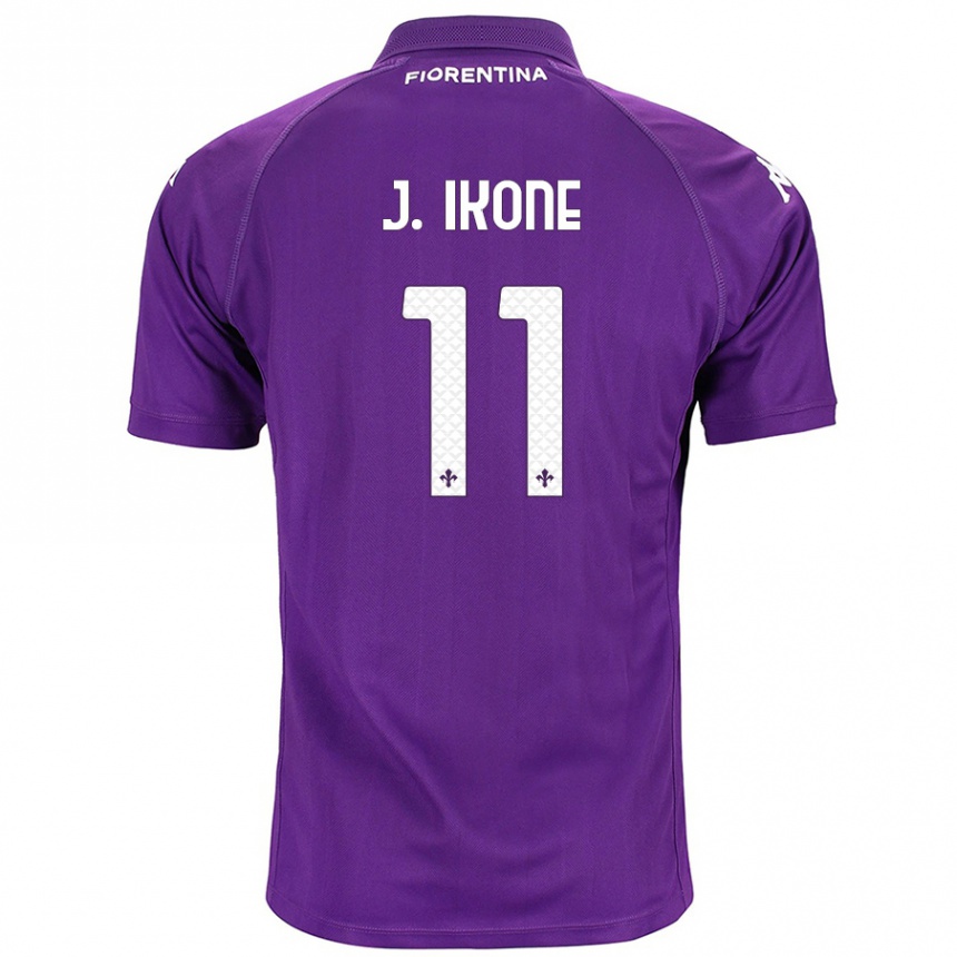 Gyermek Labdarúgás Jonathan Ikoné #11 Lila Hazai Jersey 2024/25 Mez Póló Ing