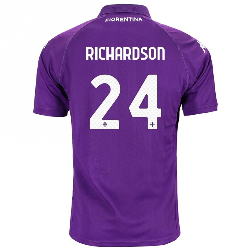 Gyermek Labdarúgás Amir Richardson #24 Lila Hazai Jersey 2024/25 Mez Póló Ing