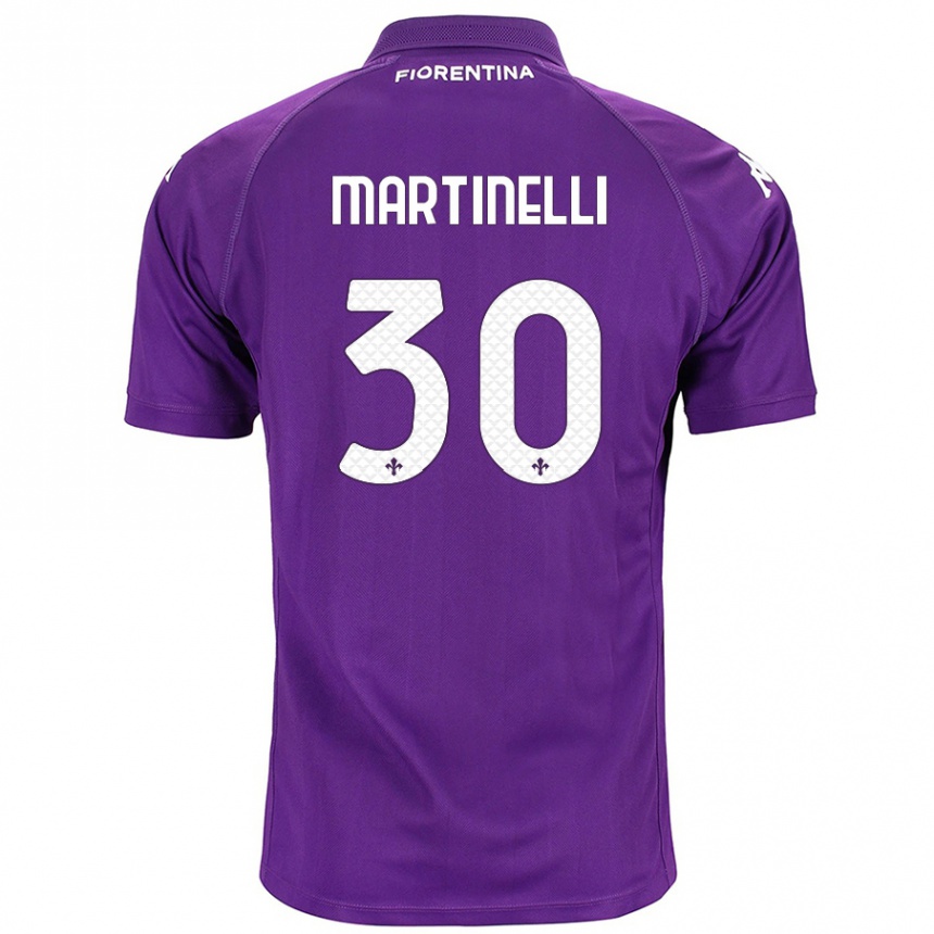 Gyermek Labdarúgás Tommaso Martinelli #30 Lila Hazai Jersey 2024/25 Mez Póló Ing