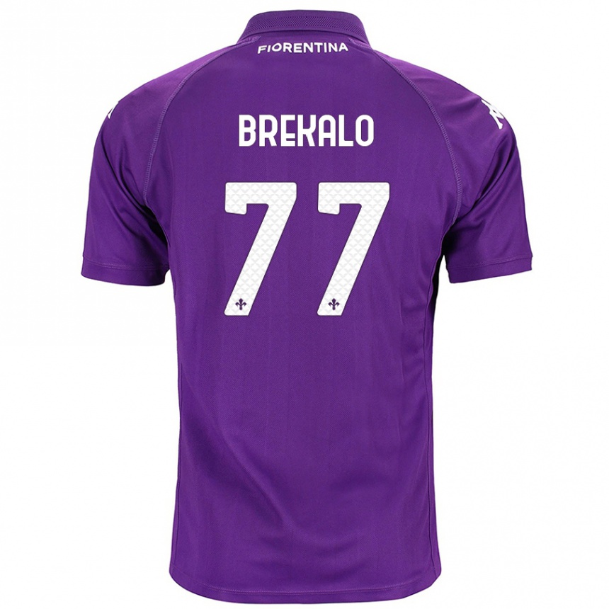 Gyermek Labdarúgás Josip Brekalo #77 Lila Hazai Jersey 2024/25 Mez Póló Ing