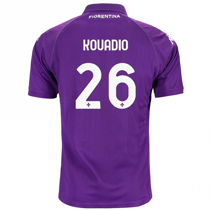 Gyermek Labdarúgás Eddy Kouadio #26 Lila Hazai Jersey 2024/25 Mez Póló Ing