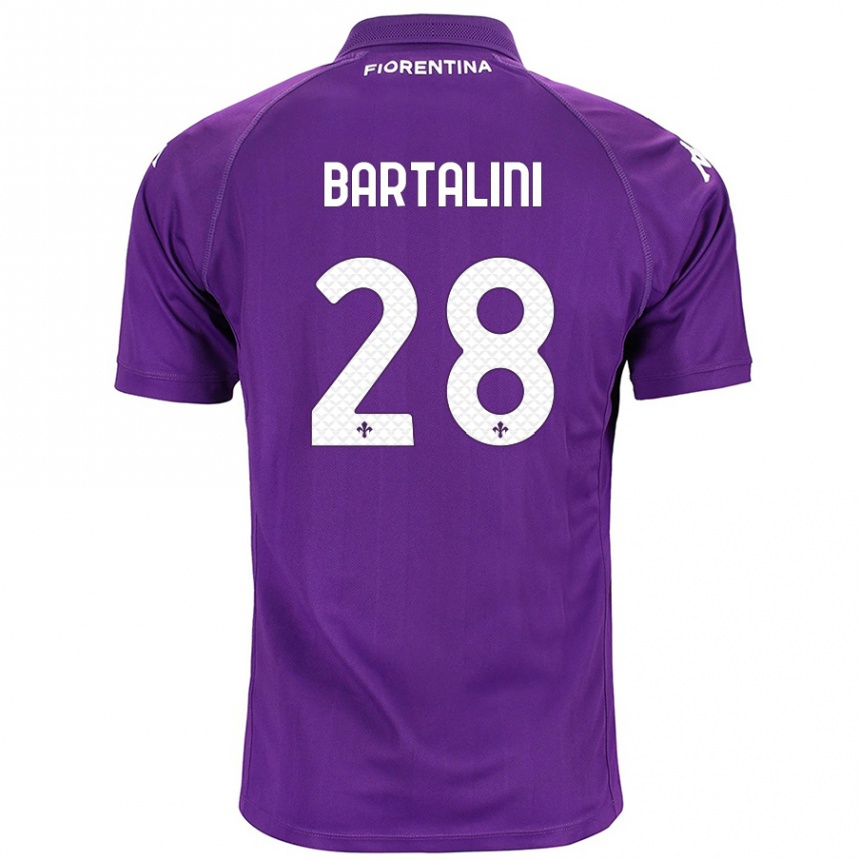 Gyermek Labdarúgás Viola Bartalini #28 Lila Hazai Jersey 2024/25 Mez Póló Ing