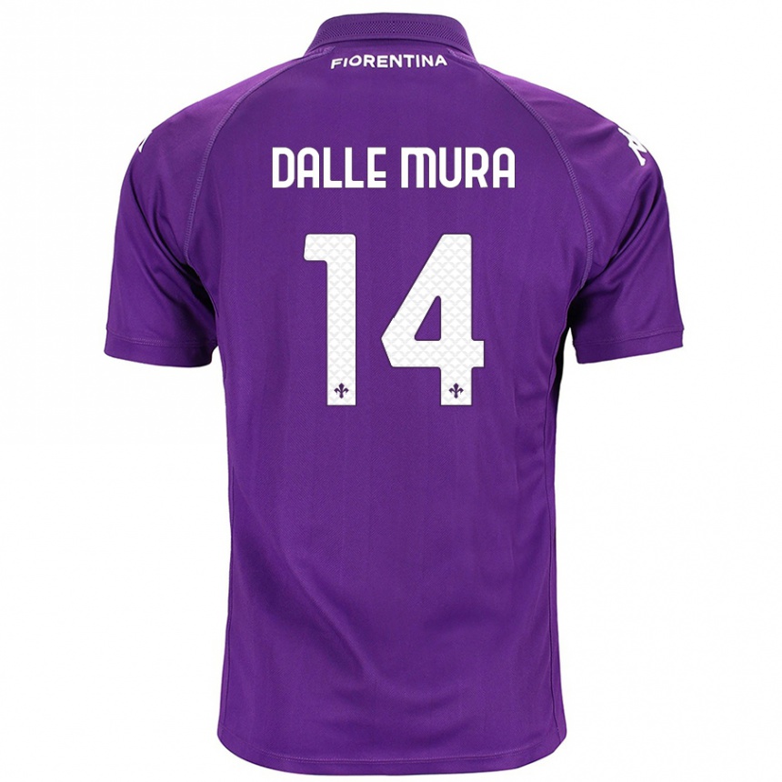 Gyermek Labdarúgás Christian Dalle Mura #14 Lila Hazai Jersey 2024/25 Mez Póló Ing