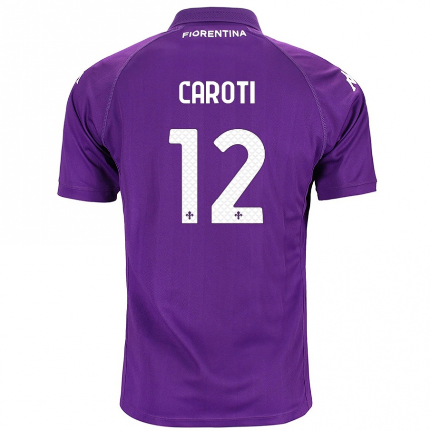 Gyermek Labdarúgás Filippo Caroti #12 Lila Hazai Jersey 2024/25 Mez Póló Ing