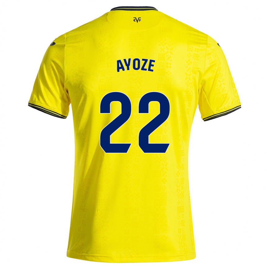 Gyermek Labdarúgás Ayoze Pérez #22 Sárga Fekete Hazai Jersey 2024/25 Mez Póló Ing