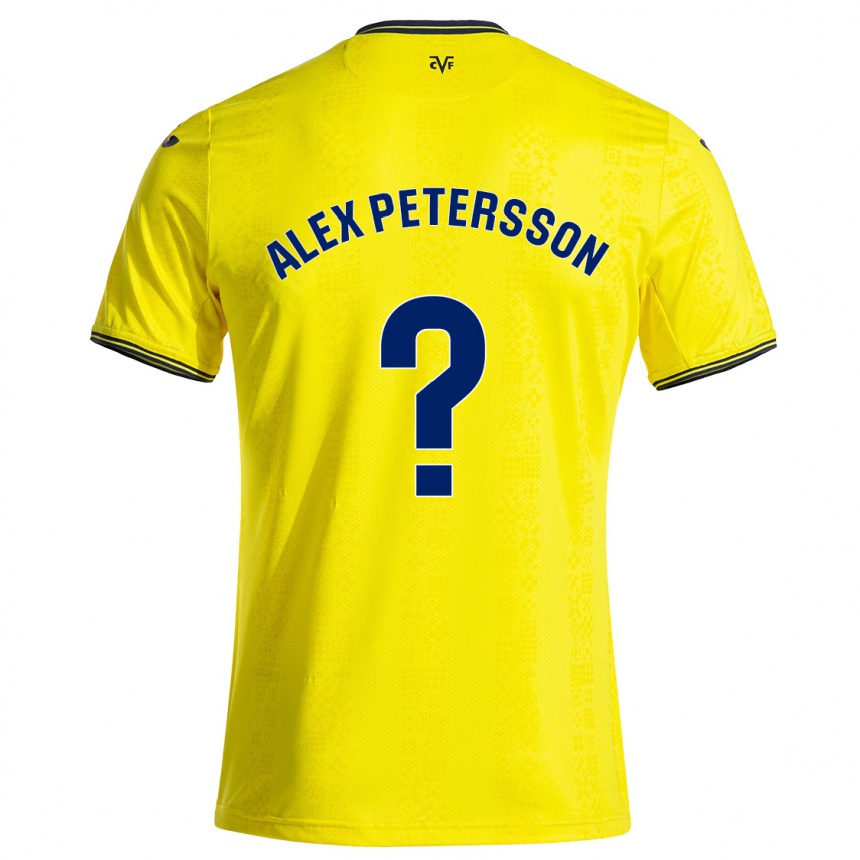 Gyermek Labdarúgás Max Alex Petersson #0 Sárga Fekete Hazai Jersey 2024/25 Mez Póló Ing