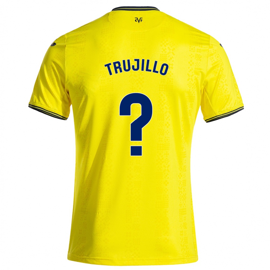 Gyermek Labdarúgás Jairo Trujillo #0 Sárga Fekete Hazai Jersey 2024/25 Mez Póló Ing