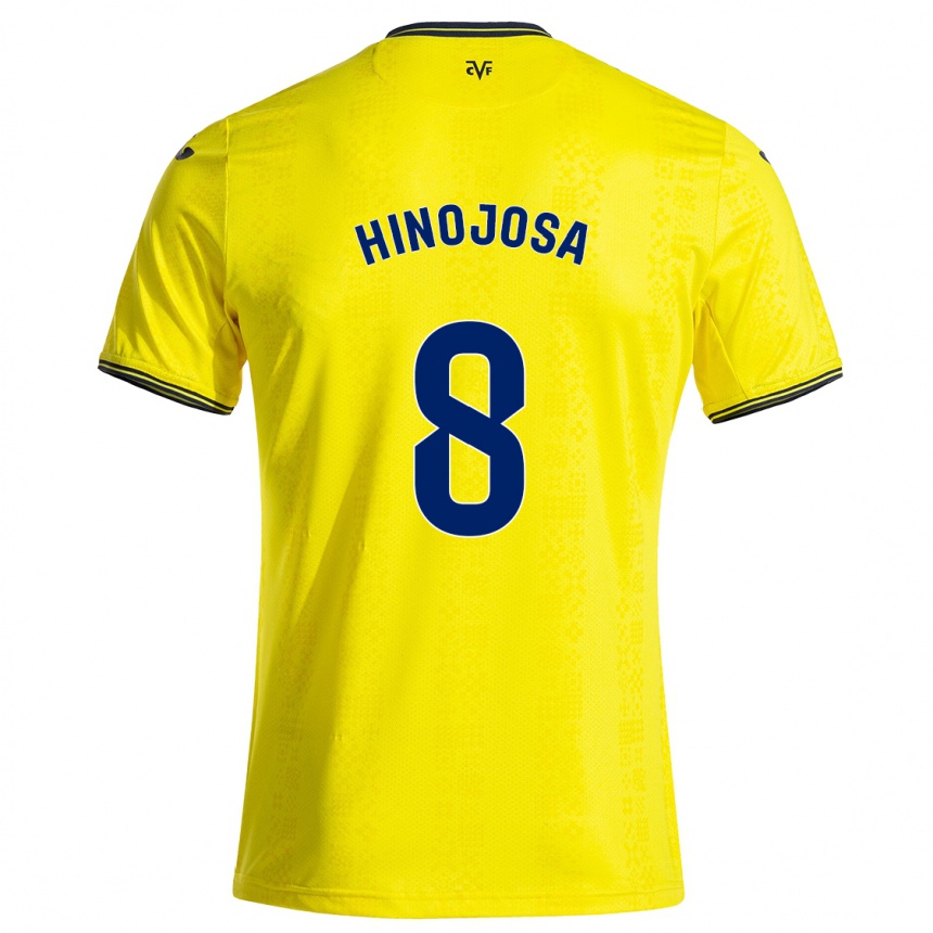 Gyermek Labdarúgás Sergio Hinojosa #8 Sárga Fekete Hazai Jersey 2024/25 Mez Póló Ing