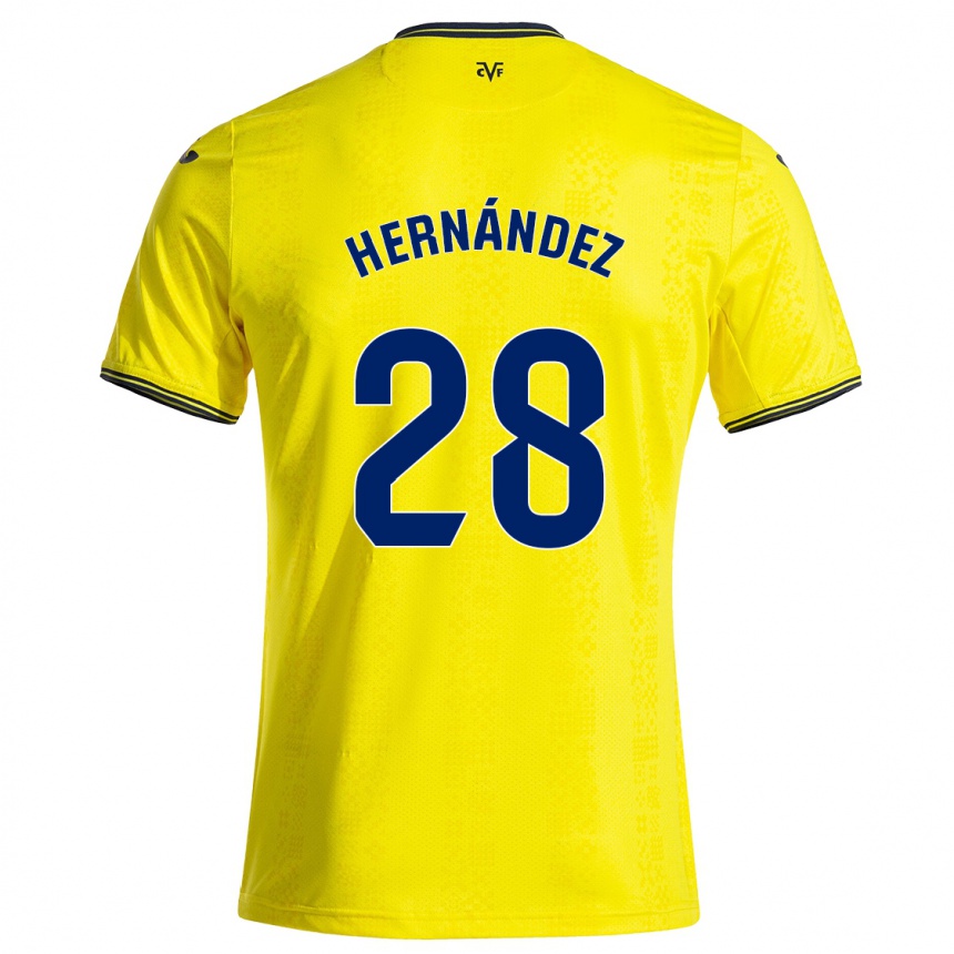 Gyermek Labdarúgás Gerard Hernández #28 Sárga Fekete Hazai Jersey 2024/25 Mez Póló Ing