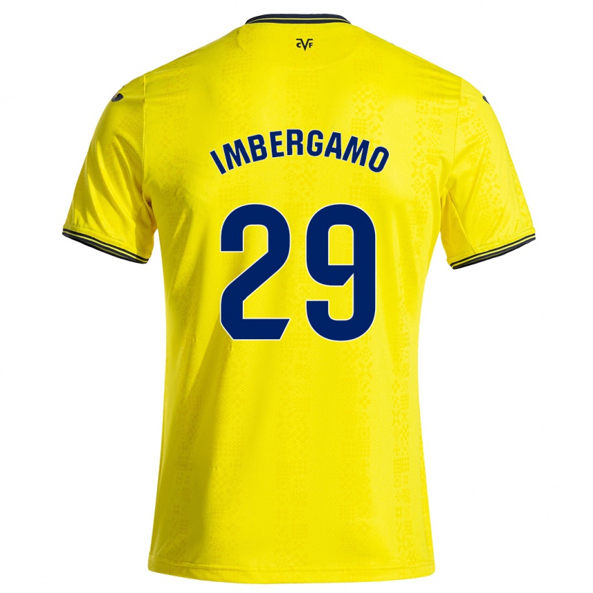 Gyermek Labdarúgás Mar Imbergamo #29 Sárga Fekete Hazai Jersey 2024/25 Mez Póló Ing