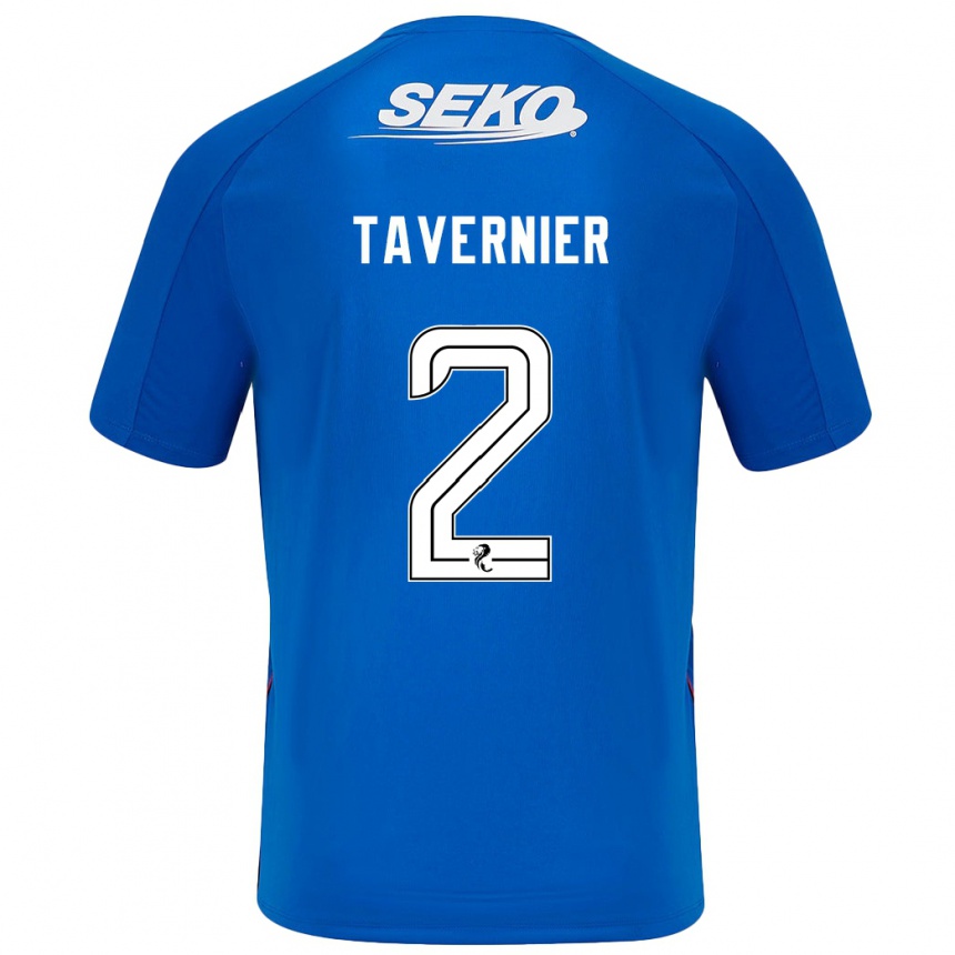 Gyermek Labdarúgás James Tavernier #2 Sötétkék Hazai Jersey 2024/25 Mez Póló Ing