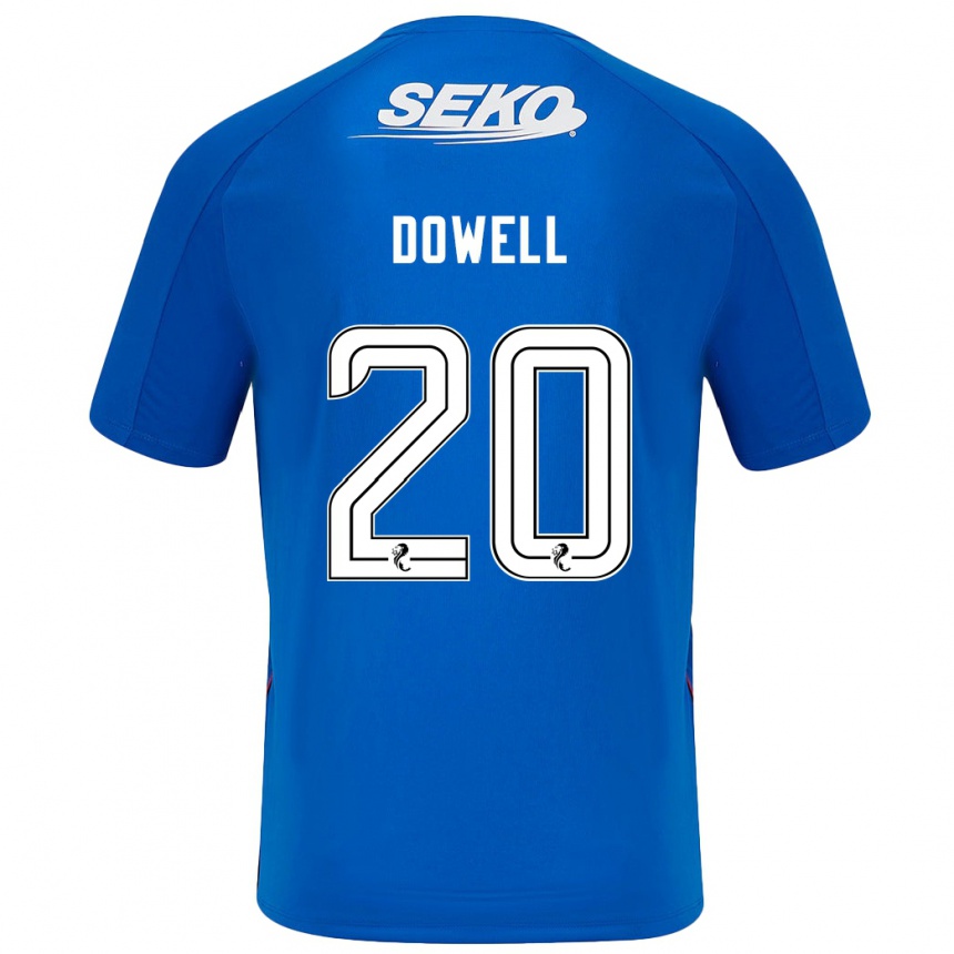 Gyermek Labdarúgás Kieran Dowell #20 Sötétkék Hazai Jersey 2024/25 Mez Póló Ing