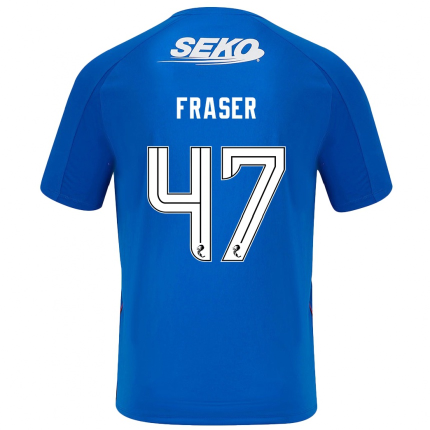 Gyermek Labdarúgás Robbie Fraser #47 Sötétkék Hazai Jersey 2024/25 Mez Póló Ing