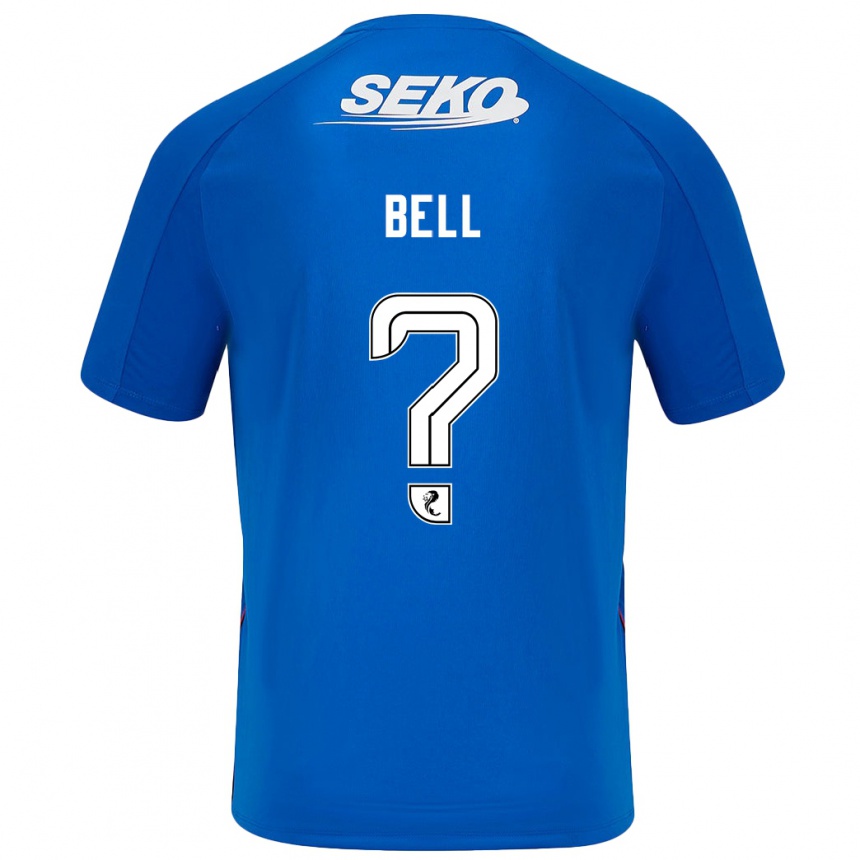 Gyermek Labdarúgás Cameron Bell #0 Sötétkék Hazai Jersey 2024/25 Mez Póló Ing