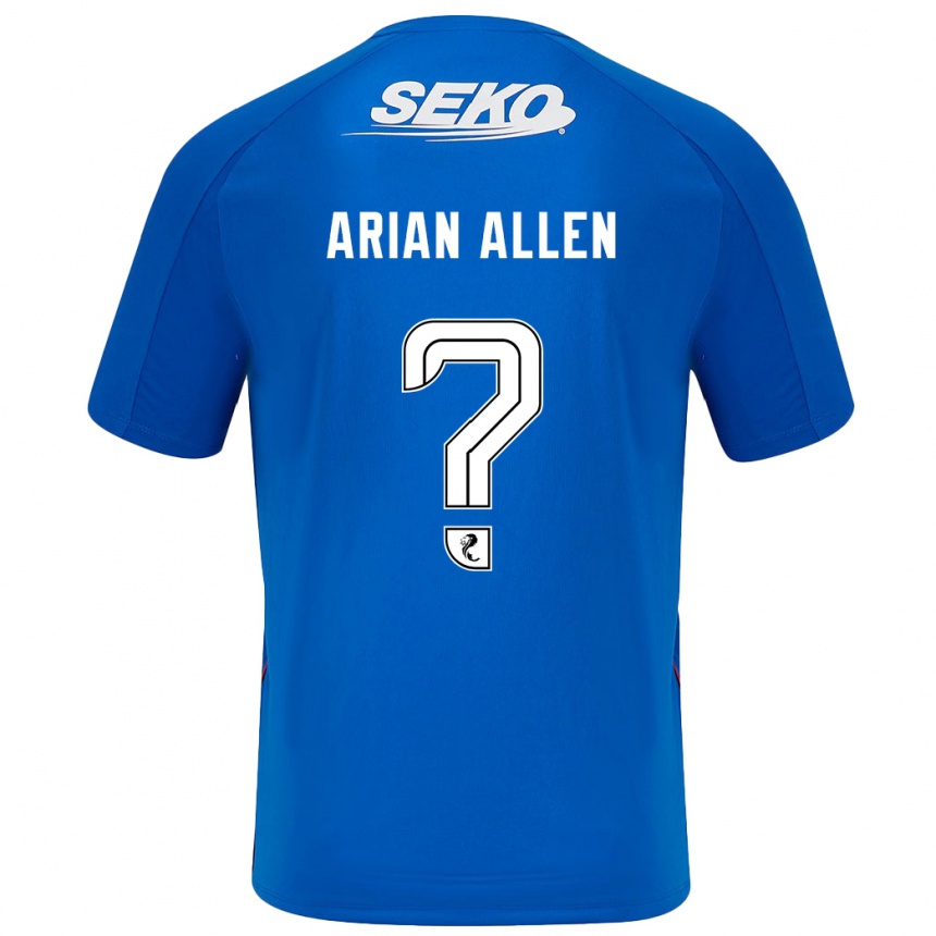 Gyermek Labdarúgás Arian Allen #0 Sötétkék Hazai Jersey 2024/25 Mez Póló Ing