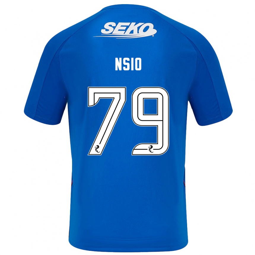 Gyermek Labdarúgás Paul Nsio #79 Sötétkék Hazai Jersey 2024/25 Mez Póló Ing