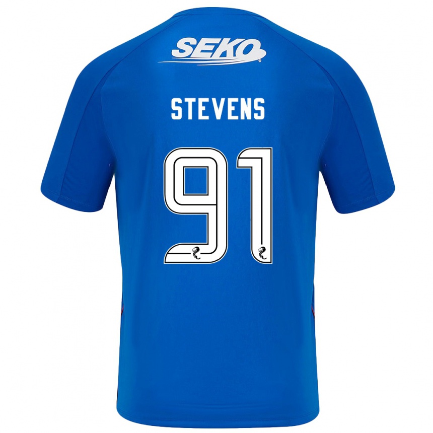 Gyermek Labdarúgás Archie Stevens #91 Sötétkék Hazai Jersey 2024/25 Mez Póló Ing