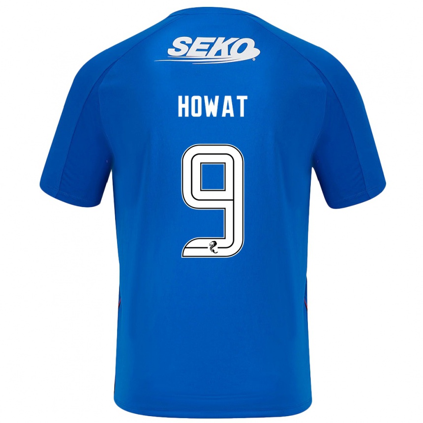 Gyermek Labdarúgás Kirsty Howat #9 Sötétkék Hazai Jersey 2024/25 Mez Póló Ing