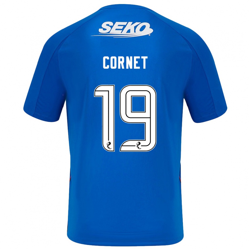 Gyermek Labdarúgás Chelsea Cornet #19 Sötétkék Hazai Jersey 2024/25 Mez Póló Ing