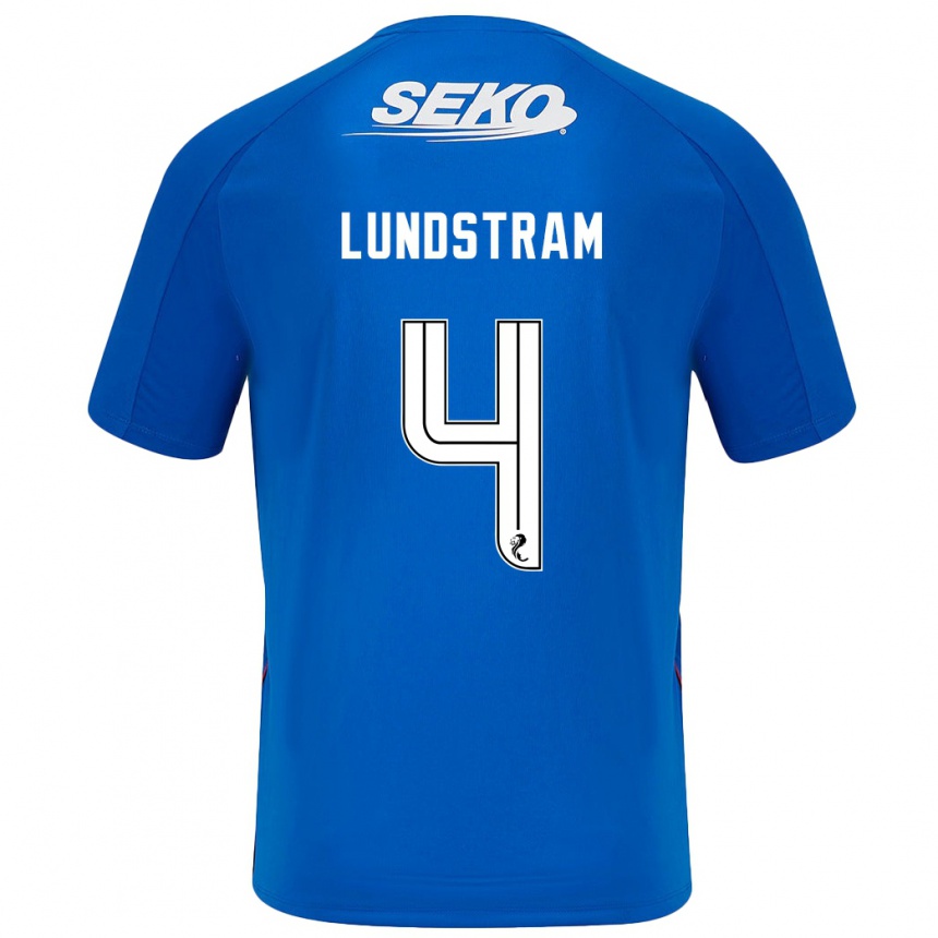 Gyermek Labdarúgás John Lundstram #4 Sötétkék Hazai Jersey 2024/25 Mez Póló Ing