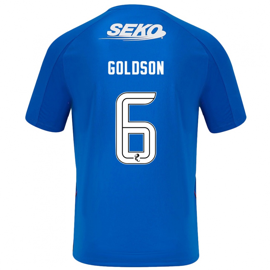 Gyermek Labdarúgás Connor Goldson #6 Sötétkék Hazai Jersey 2024/25 Mez Póló Ing