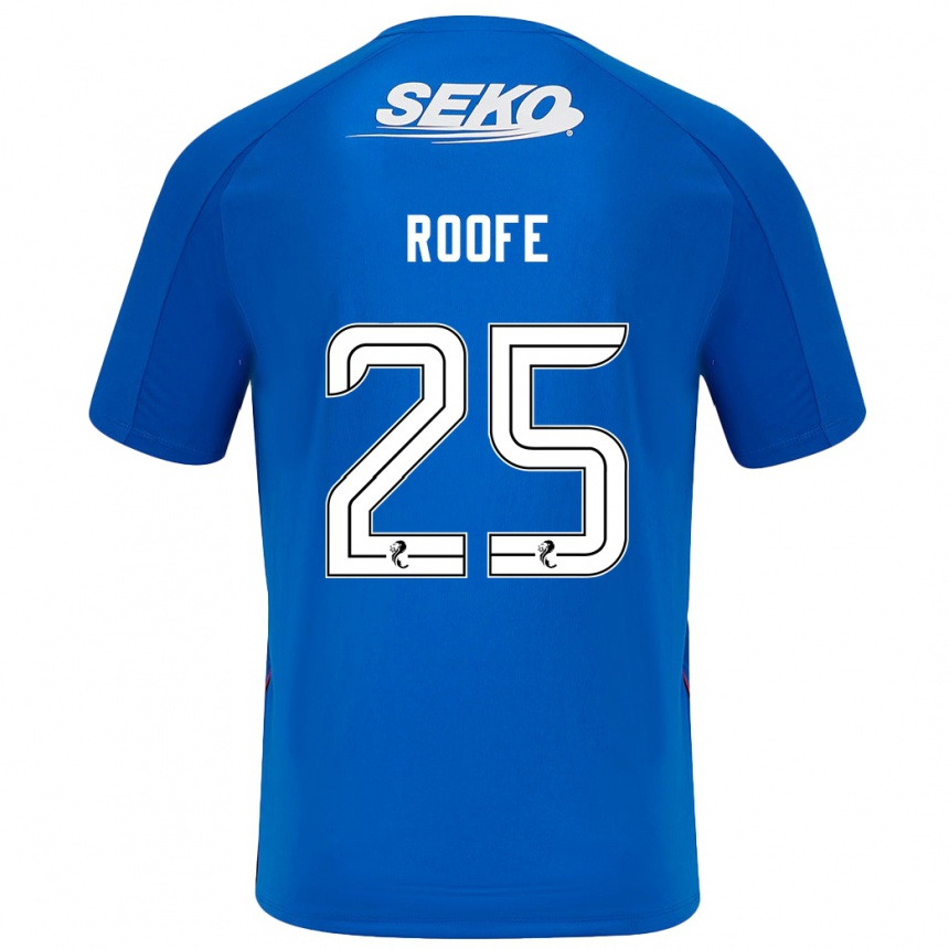 Gyermek Labdarúgás Kemar Roofe #25 Sötétkék Hazai Jersey 2024/25 Mez Póló Ing