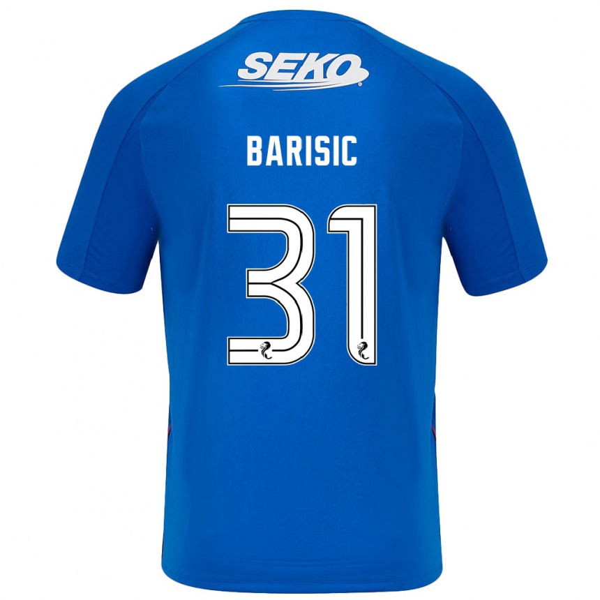 Gyermek Labdarúgás Borna Barisic #31 Sötétkék Hazai Jersey 2024/25 Mez Póló Ing