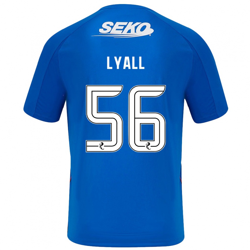 Gyermek Labdarúgás Arron Lyall #56 Sötétkék Hazai Jersey 2024/25 Mez Póló Ing