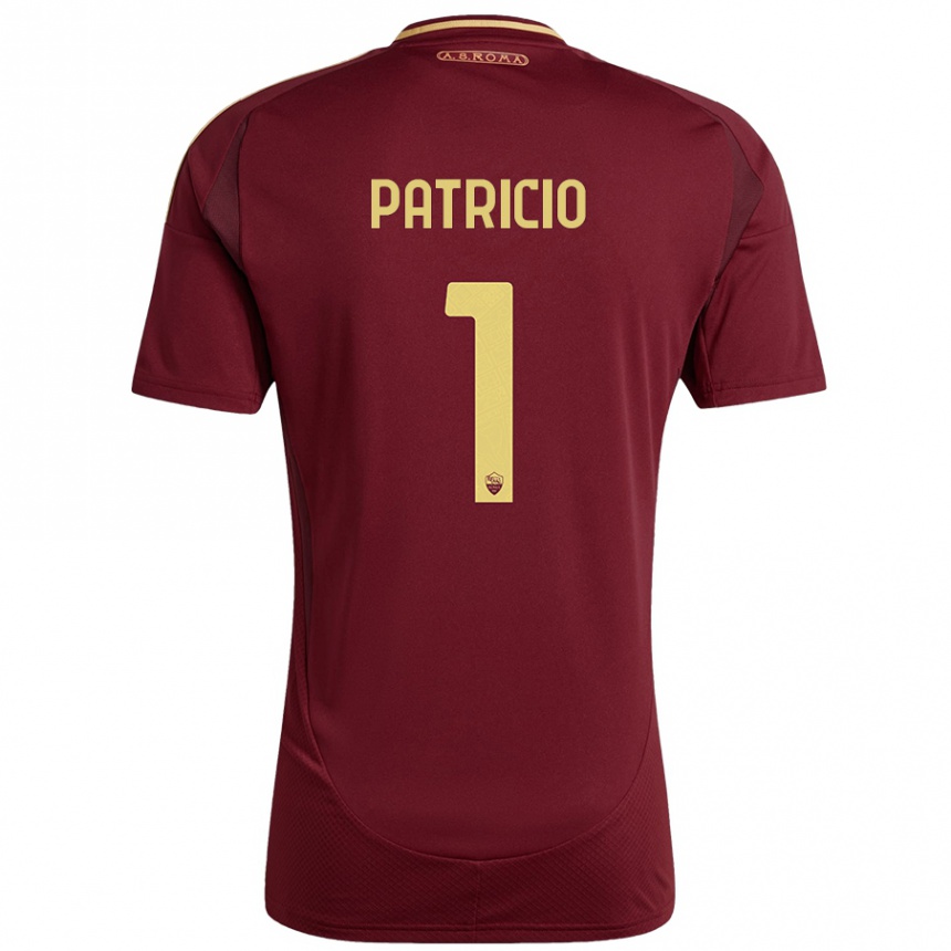 Gyermek Labdarúgás Rui Patricio #1 Vörös Barna Arany Hazai Jersey 2024/25 Mez Póló Ing