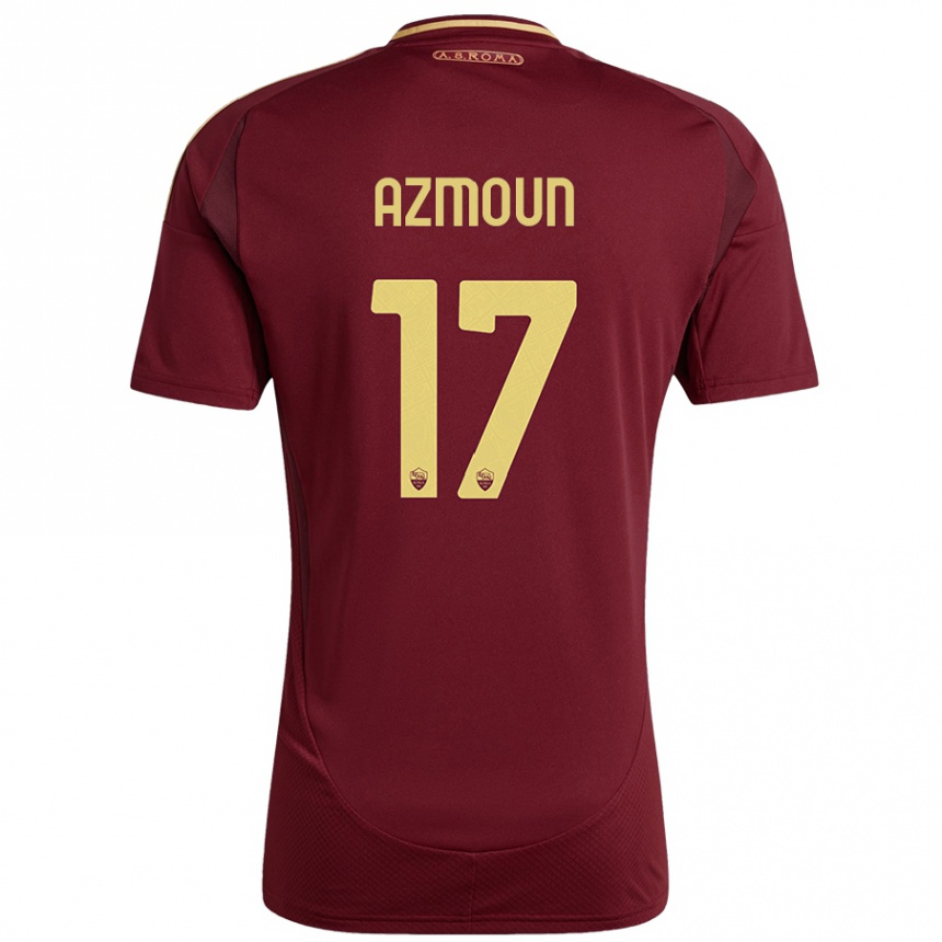 Gyermek Labdarúgás Sardar Azmoun #17 Vörös Barna Arany Hazai Jersey 2024/25 Mez Póló Ing