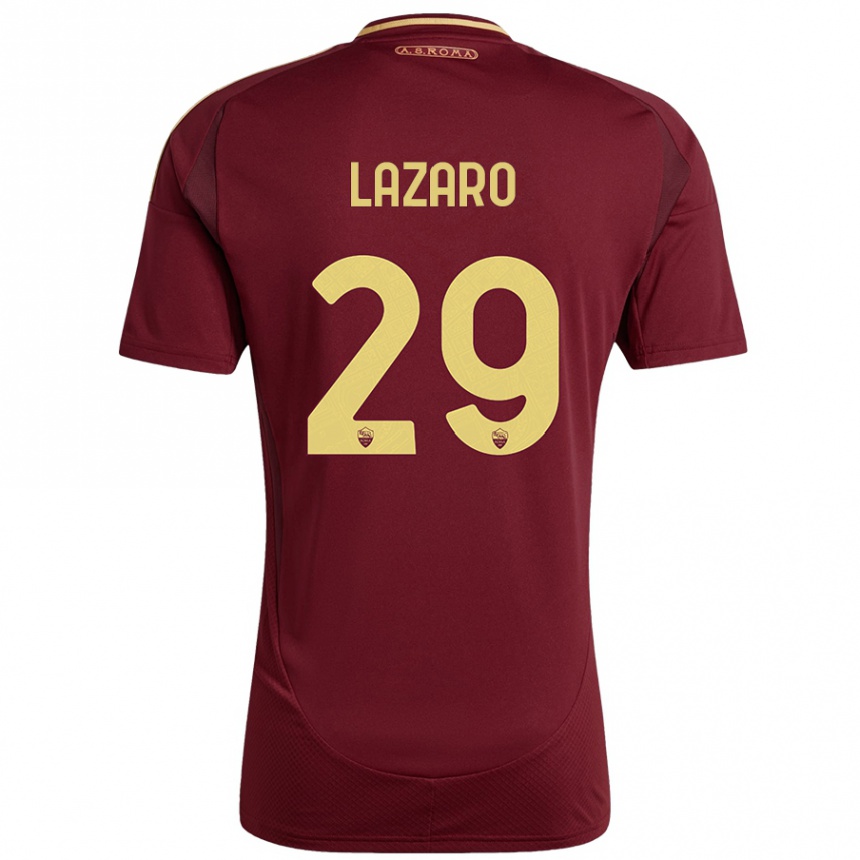 Gyermek Labdarúgás Paloma Lazaro #29 Vörös Barna Arany Hazai Jersey 2024/25 Mez Póló Ing