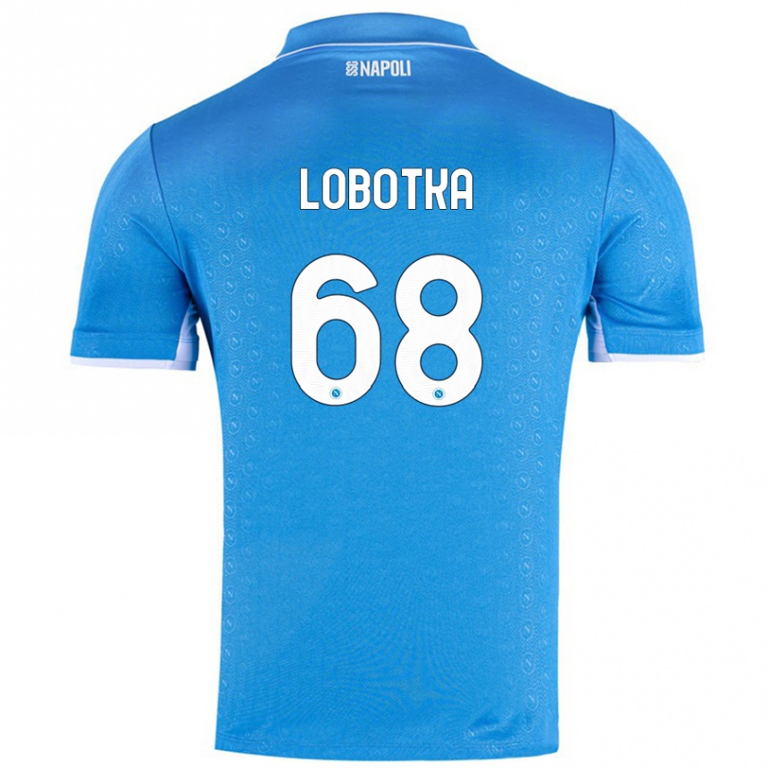 Gyermek Labdarúgás Stanislav Lobotka #68 Ég Kék Hazai Jersey 2024/25 Mez Póló Ing