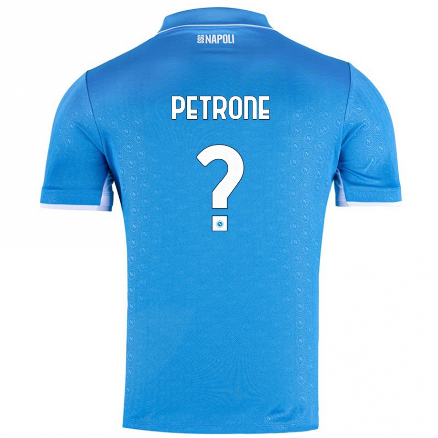 Gyermek Labdarúgás Andrea Petrone #0 Ég Kék Hazai Jersey 2024/25 Mez Póló Ing