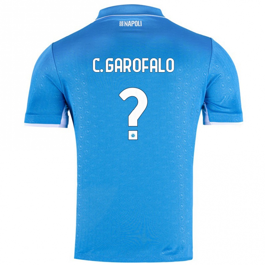 Gyermek Labdarúgás Christian Garofalo #0 Ég Kék Hazai Jersey 2024/25 Mez Póló Ing