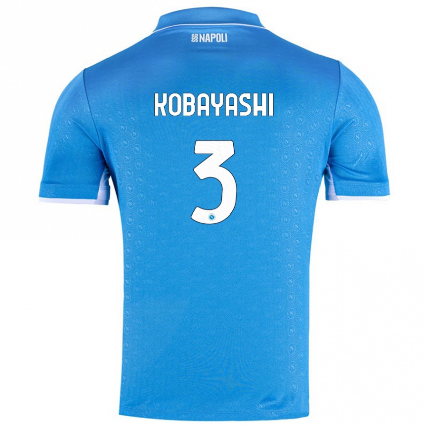 Gyermek Labdarúgás Miharu Kobayashi #3 Ég Kék Hazai Jersey 2024/25 Mez Póló Ing