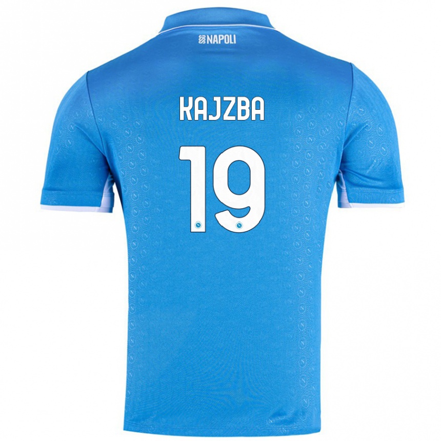 Gyermek Labdarúgás Nina Kajzba #19 Ég Kék Hazai Jersey 2024/25 Mez Póló Ing