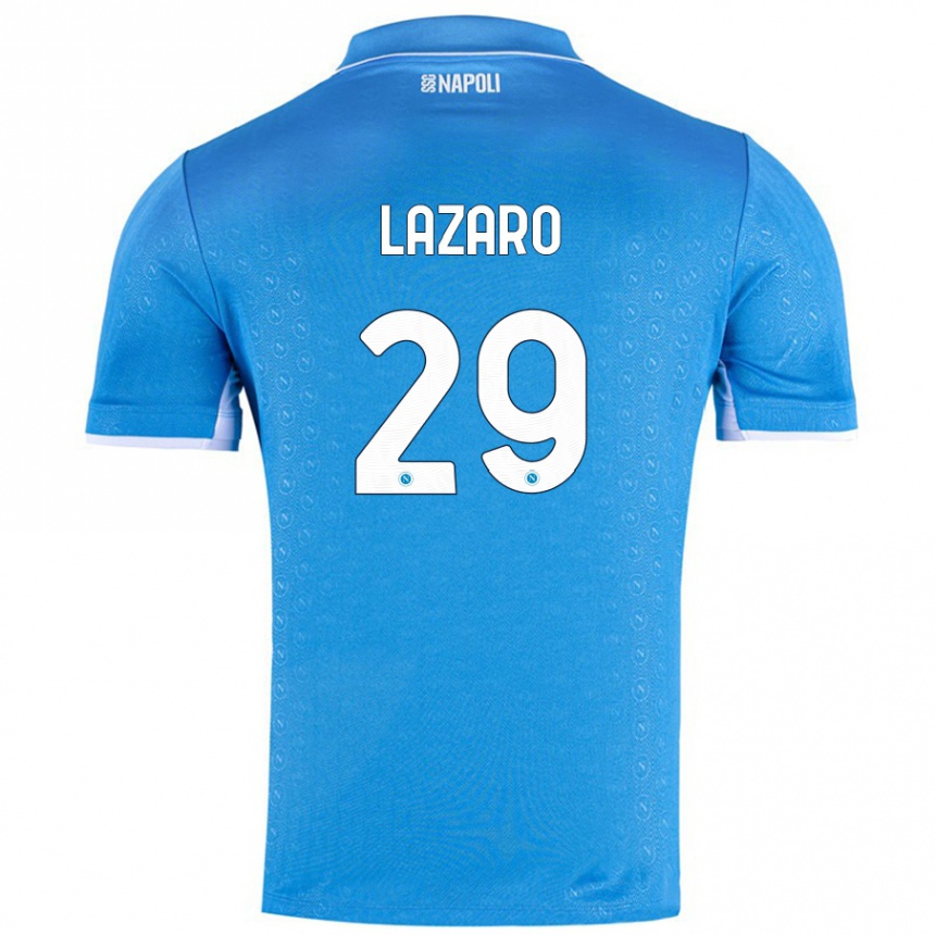 Gyermek Labdarúgás Paloma Lázaro #29 Ég Kék Hazai Jersey 2024/25 Mez Póló Ing